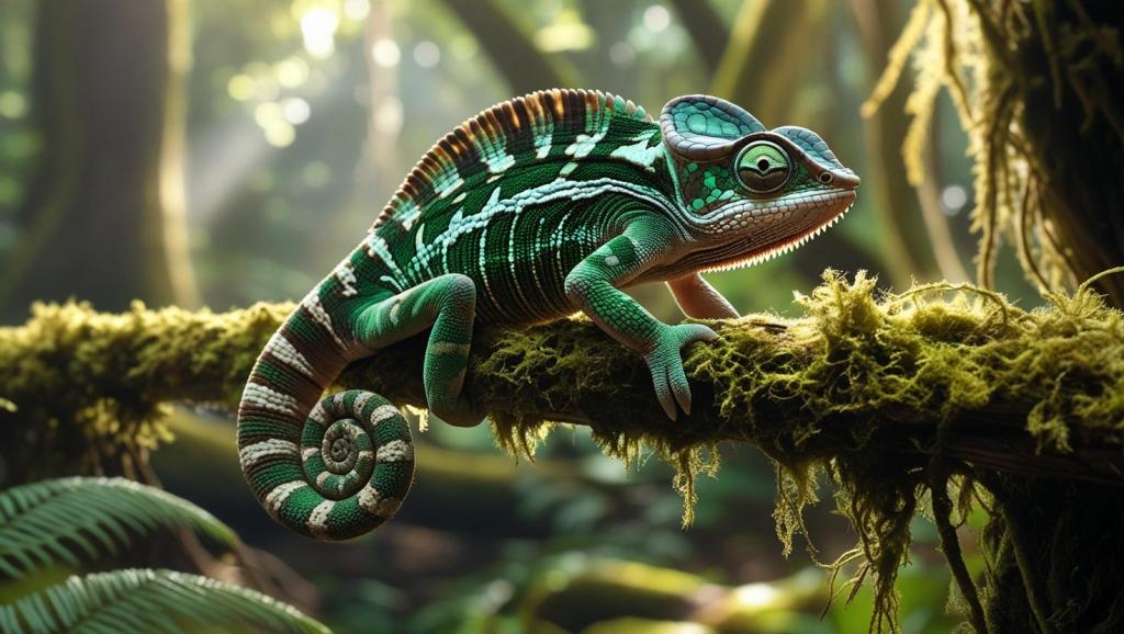 This is a picture of a chameleon that is sitting on a branch in camouflage. It is used as a metaphor for a borrower who must decide whether they want to apply for a loan and take on the responsibility that comes with that, among other things, is that the lender will know you and your face.   