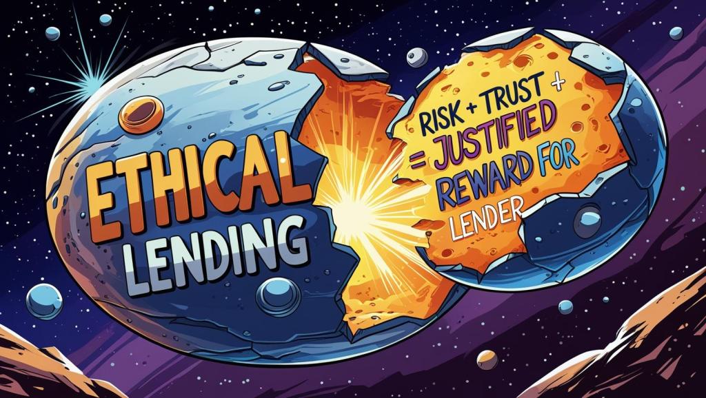 This is an image of a planet and its core opened up to demonstrate metaphorically what the core of ethical lending is, which is the subject of the article. 